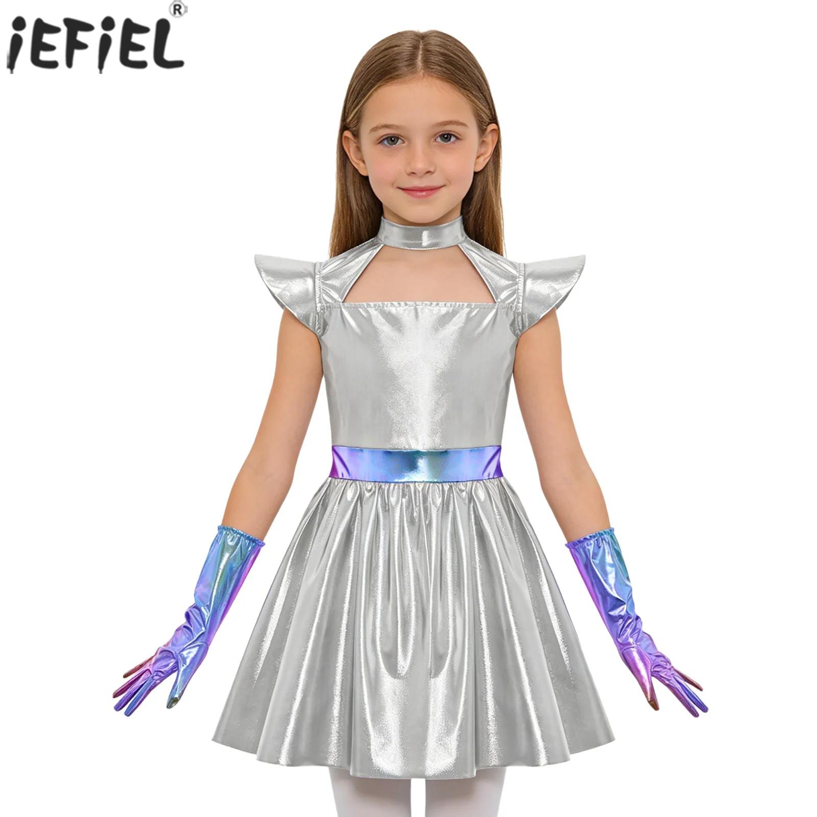 Street Fashion Kids - Kids Girls Alien Cosplay Costume Hollow