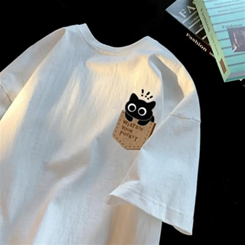 Street Fashion Logo - High Street Summer New Cute Cat