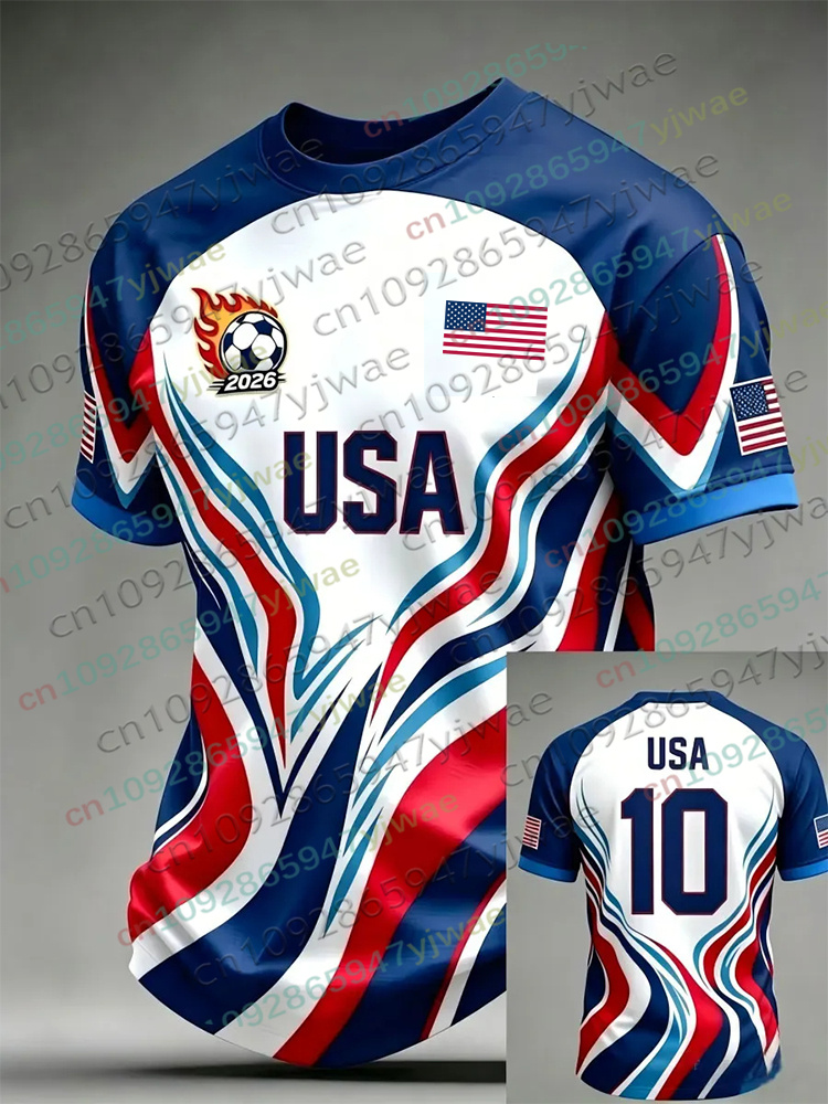 Street Fashion Usa - 2026 USA Flag Soccer Jersey for