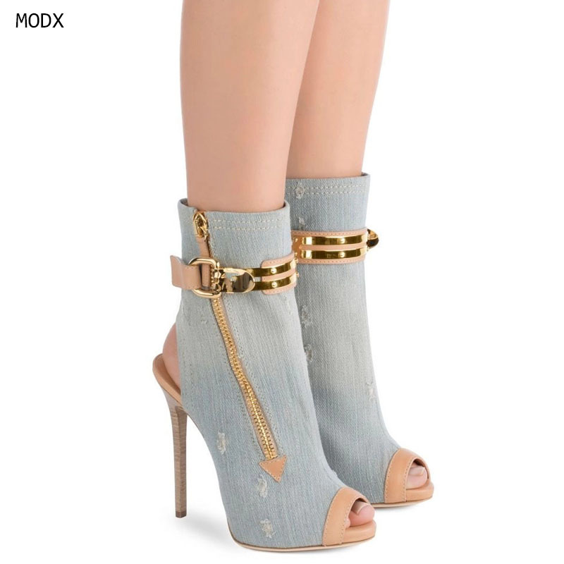 Street Fashion Denim - 2026 Women Denim Distressed Open Toe