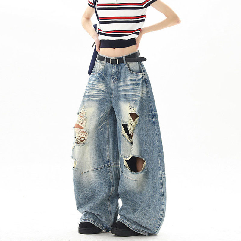 Street Fashion Denim - American Street Style Summer Ripped Jeans