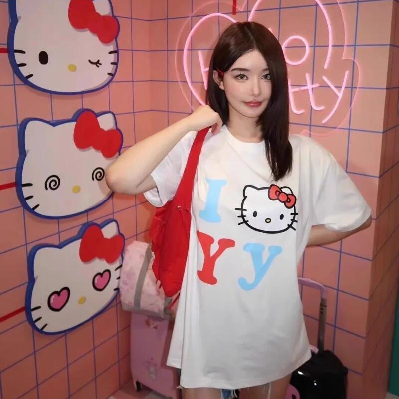 Street Fashion Us - Short-Sleeved Sanrio Summer Pure Cotton Unisex