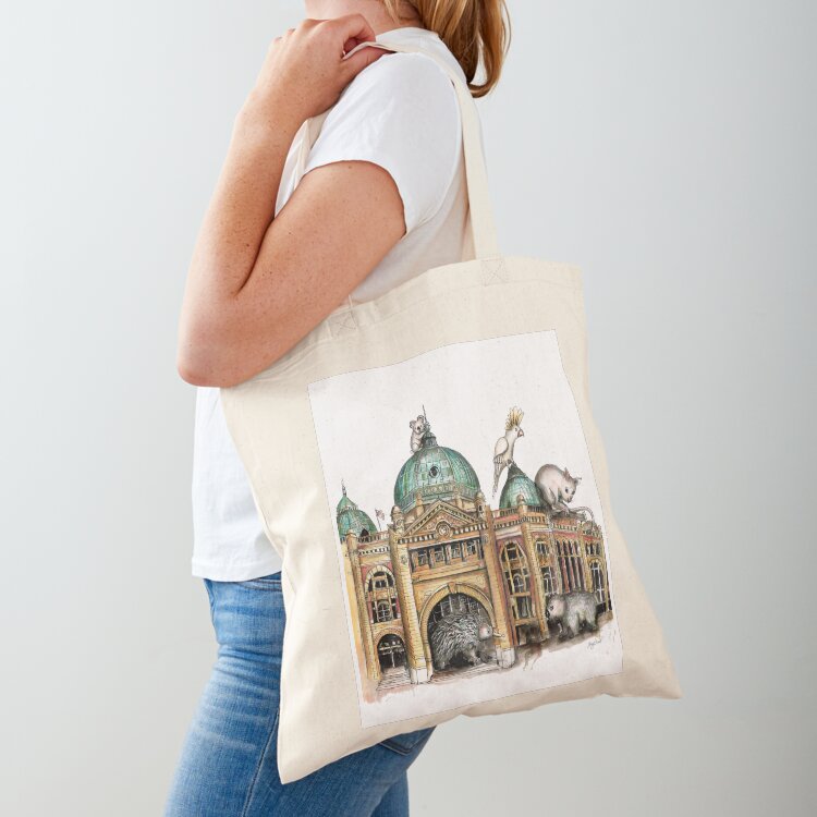 Street Fashion Melbourne - Flinders street station Melbourne Tote Bag