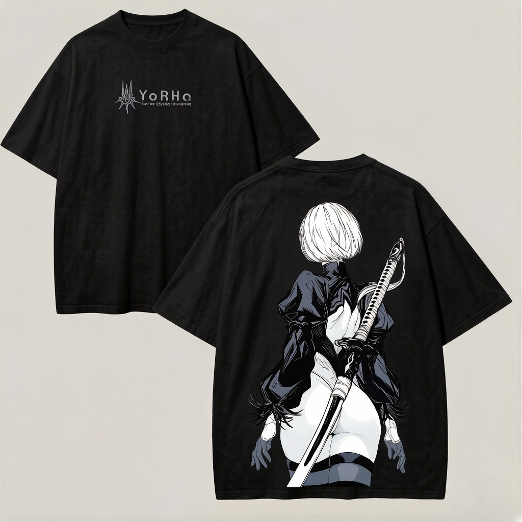 2026 summer Anime NieR Automat - огляд і ціна Street Fashion Logo