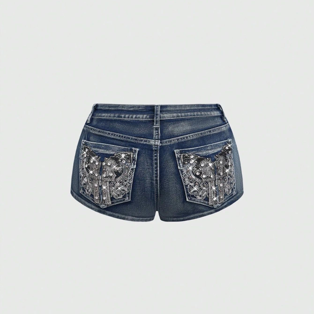 Summer Rhinestone Embroidered  - огляд і ціна Street Fashion Denim