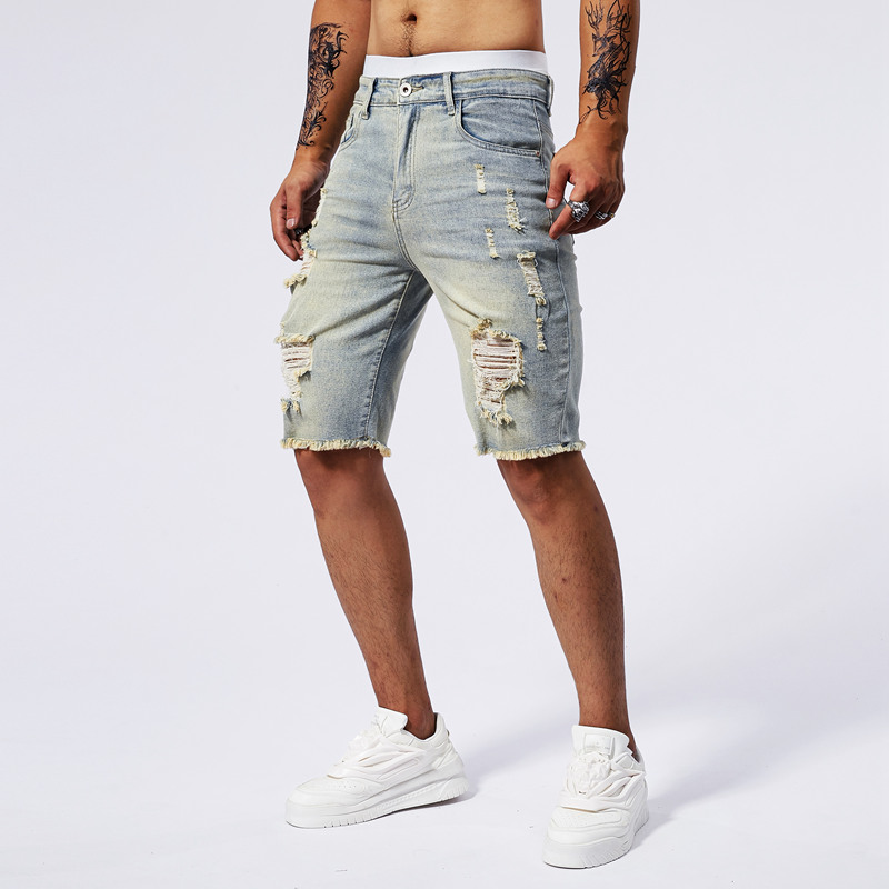 2025 Summer New Men's Ripped D - огляд і ціна Street Fashion Brand