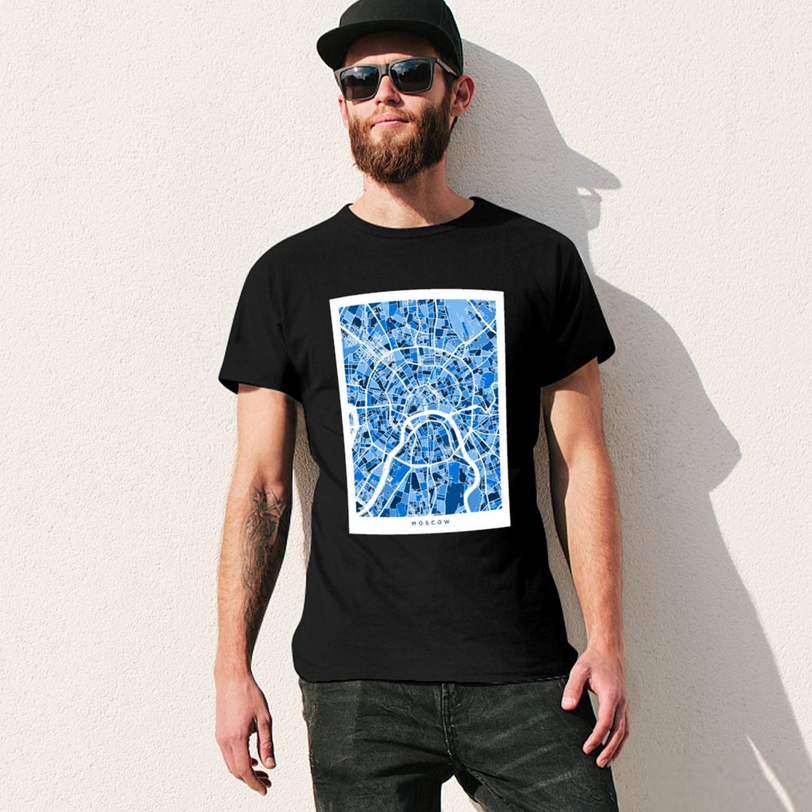 Moscow City Street Map T-Shirt - огляд і ціна Street Fashion Moscow