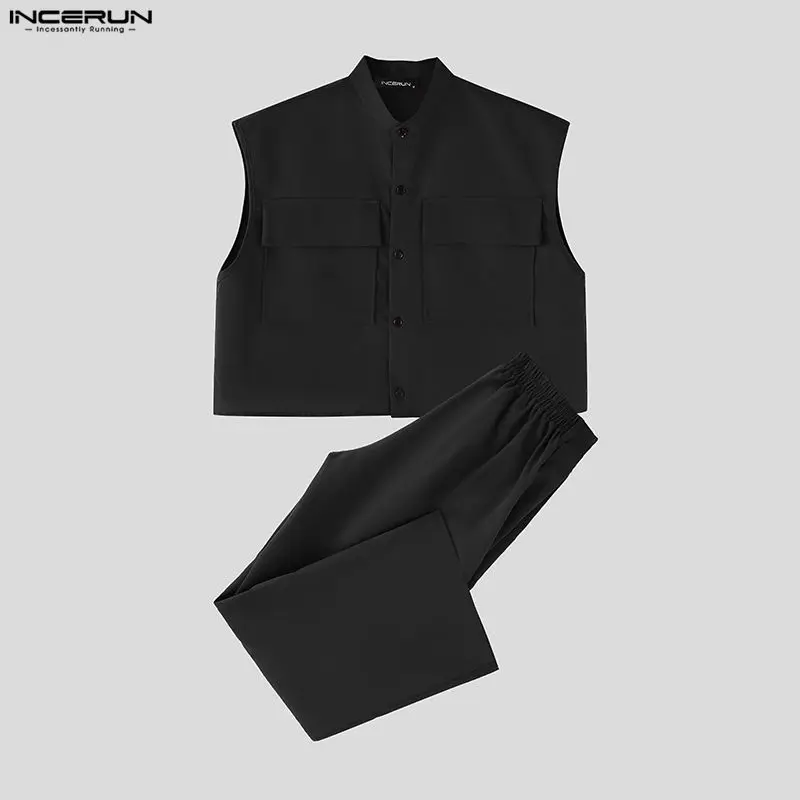 INCERUN Men Sets Solid Sleevel - огляд і ціна Street Fashion Us