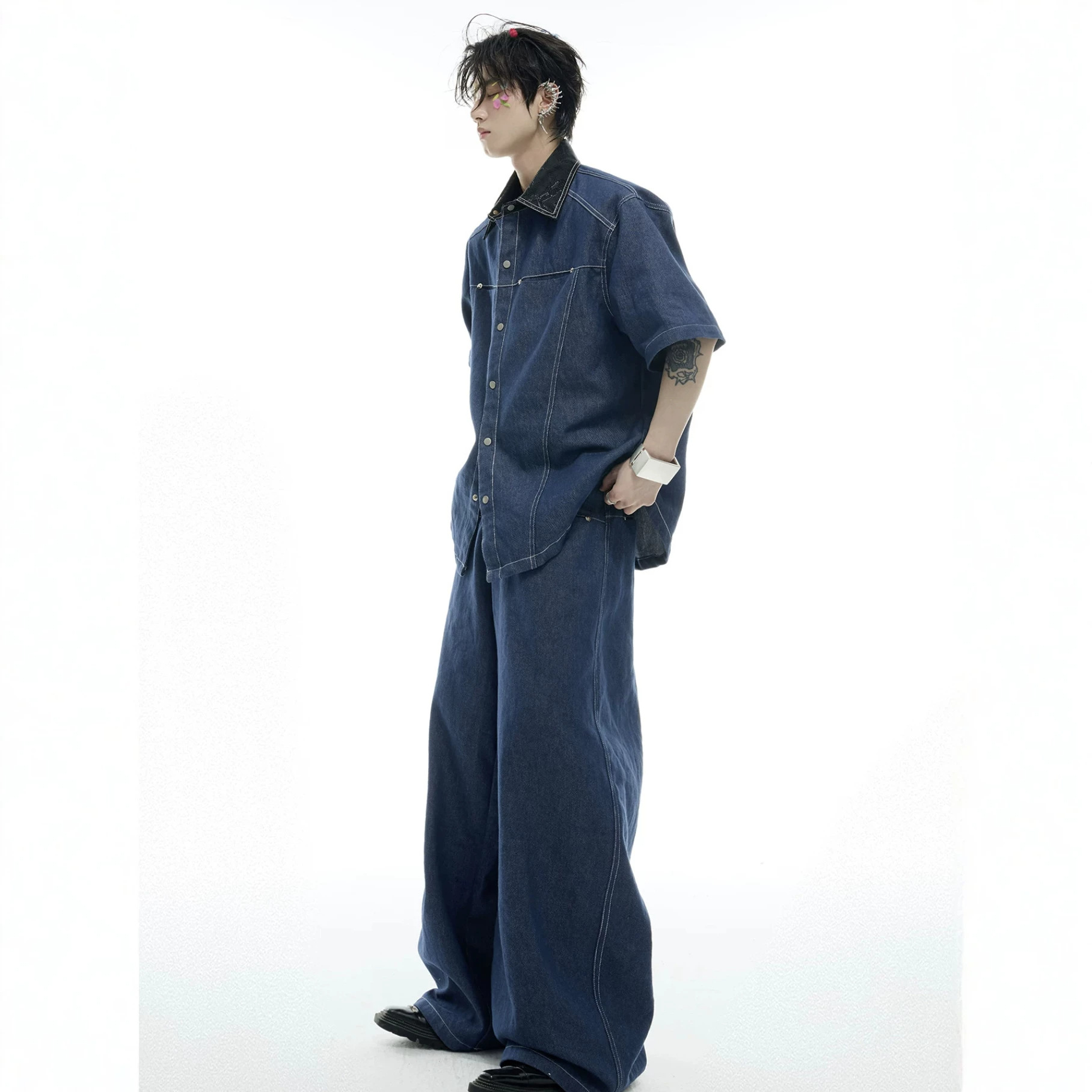 Summer Men's Denim Matching Se - огляд і ціна Street Fashion Denim