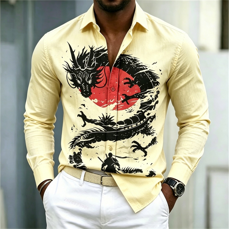 2026 New Men's Shirt White Bla - огляд і ціна Street Fashion Us