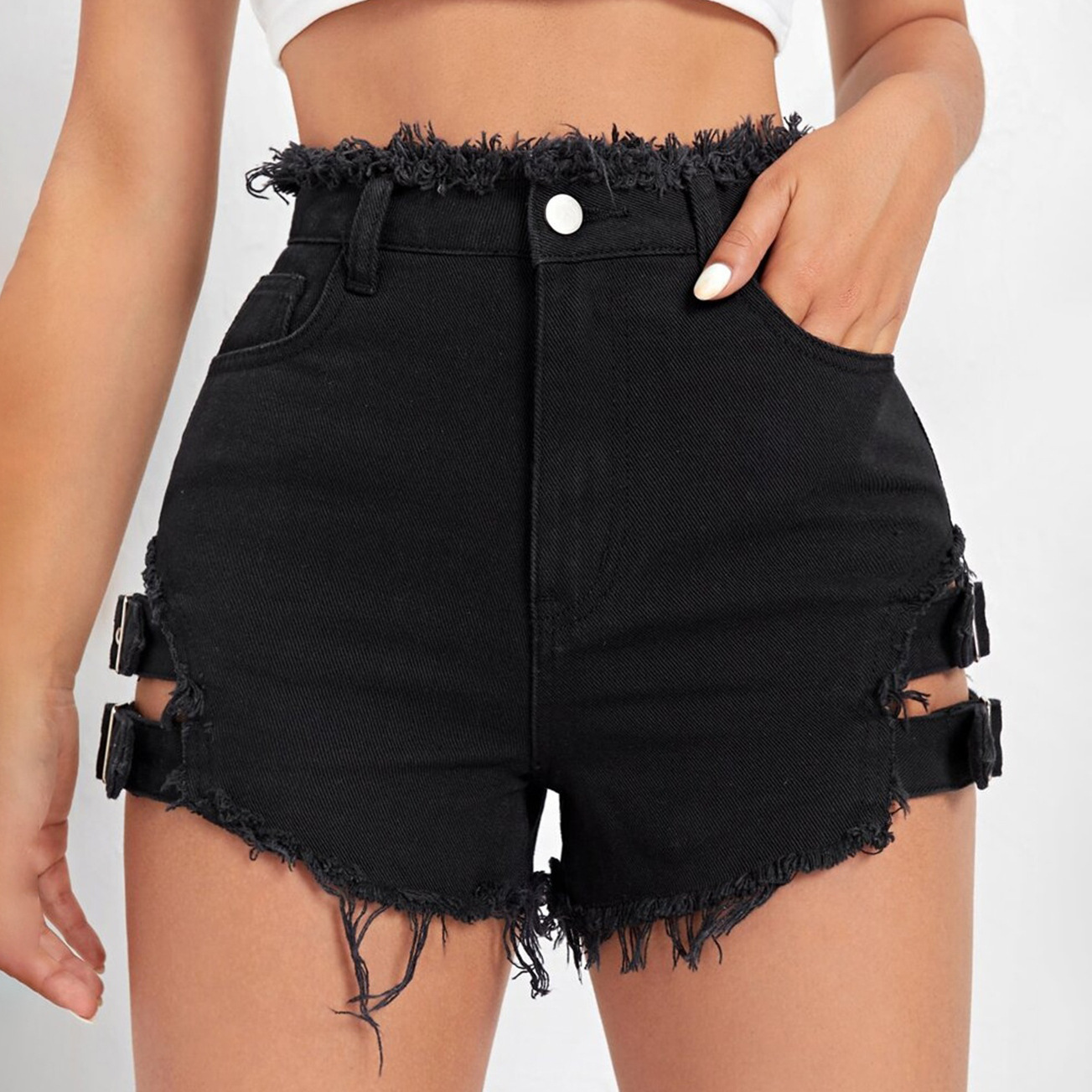 Women High Waist Denim Shorts  - огляд і ціна Street Fashion Denim