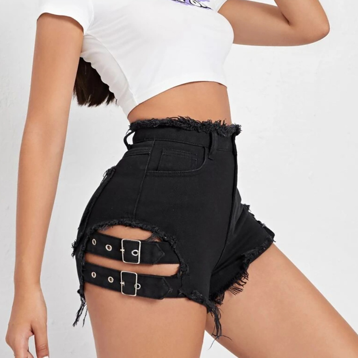 Women High Waist Denim Shorts  - огляд і ціна Street Fashion Denim