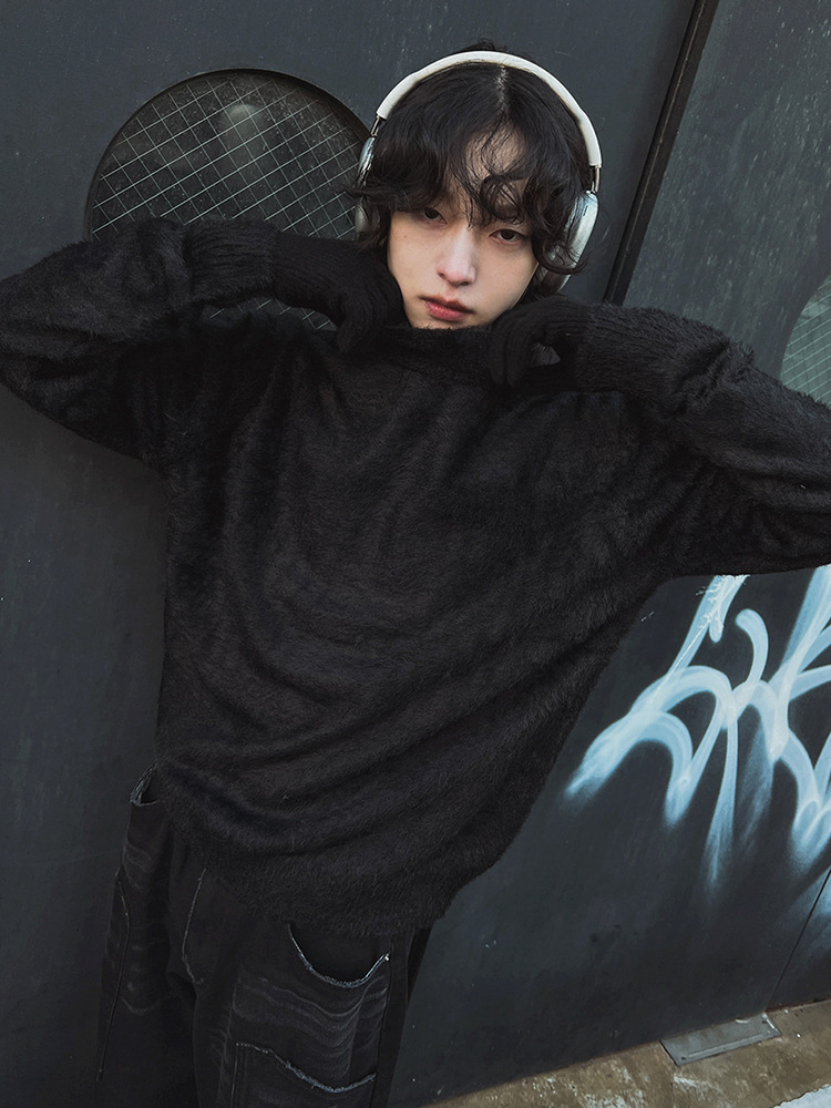 Fur Collar Pullovers Rock Mens - огляд і ціна Street Fashion London