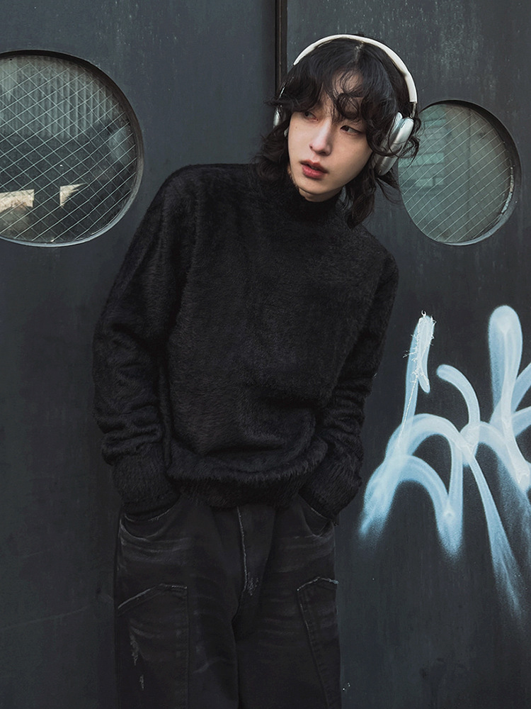 Fur Collar Pullovers Rock Mens - огляд і ціна Street Fashion London