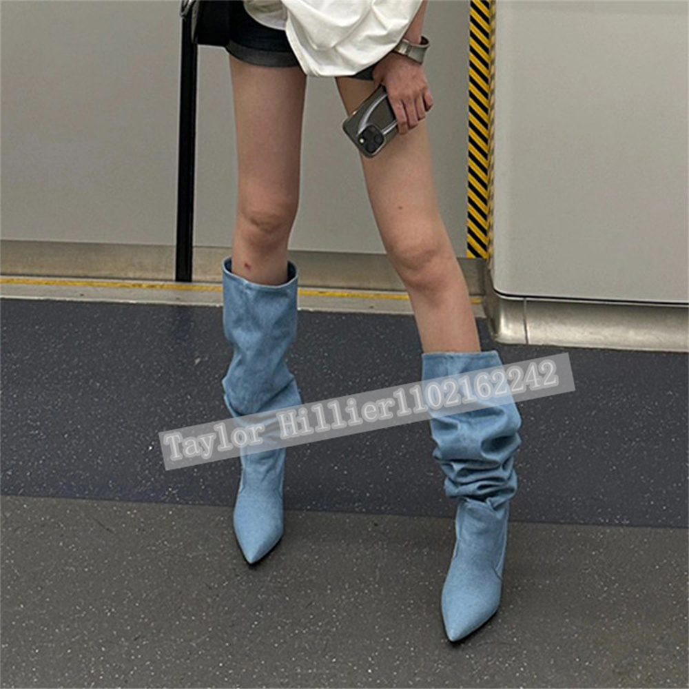 Springtime Blue Denim Pleated  - огляд і ціна Street Fashion Denim