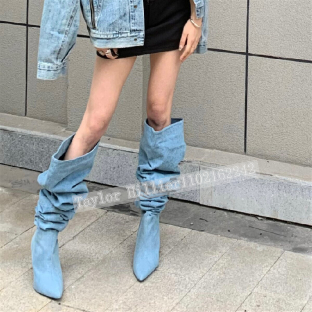 Springtime Blue Denim Pleated  - огляд і ціна Street Fashion Denim