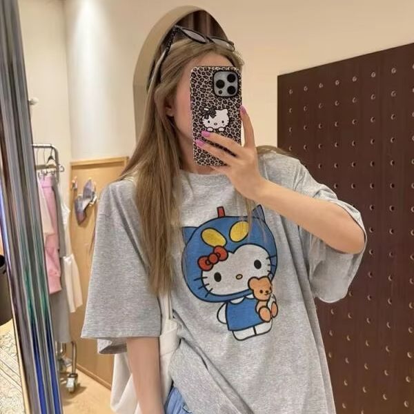 Short Sleeved Hello Kitty Prin - огляд і ціна Street Fashion Us