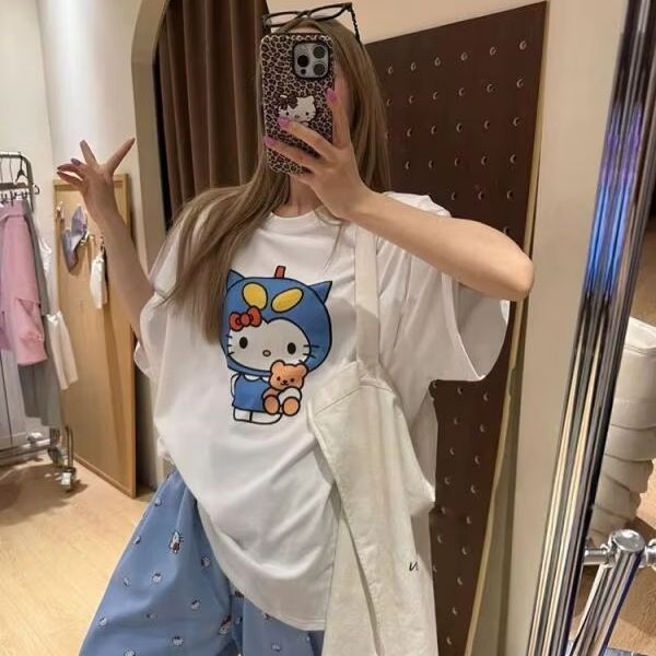Short Sleeved Hello Kitty Prin - огляд і ціна Street Fashion Us