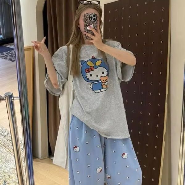 Short Sleeved Hello Kitty Prin - огляд і ціна Street Fashion Us