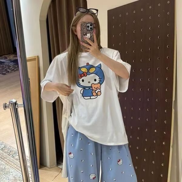 Short Sleeved Hello Kitty Prin - огляд і ціна Street Fashion Us